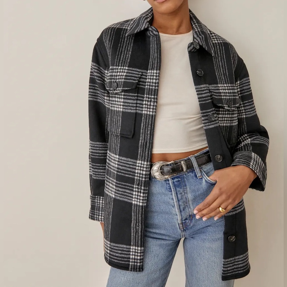 Reformation Giles Plaid Jacket